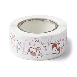 500Pcs Cat Theme Roll Stickers&nbsp;X-DIY-S049-01C