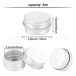 Round Aluminium Tin Cans&nbsp;CON-WH0079-14