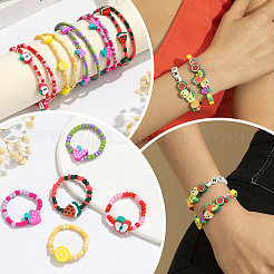 350Pcs Handmade Polymer Clay Beads&nbsp;CLAY-PA0001-02
