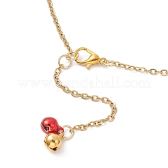 Christmas Alloy Enamel Gingerbread Man Pendant Necklace & Dangle Earrings Sets&nbsp;SJEW-JS01343
