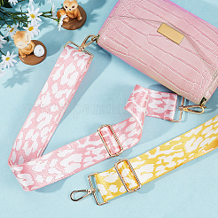 2Pcs 2 Color Polyester Adjustable Leopard Pattern Bag Strap&nbsp;FIND-WR0002-24