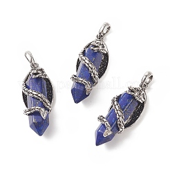 Natural & Synthetic Mixed Gemstone Pointed Pendants&nbsp;G-C051-01