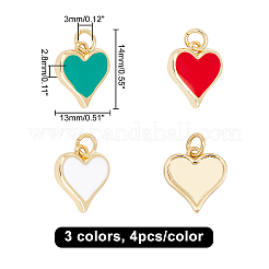 12Pcs 3 Colors Real 18K Gold Plated Brass Charms&nbsp;KK-CA0001-39G
