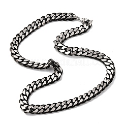 12MM 304 Stainless Steel Cuban Link Chain Necklaces&nbsp;NJEW-C099-04B-02
