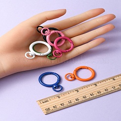 10Pcs Spray Painted Alloy Swivel Snap Hooks Clasps&nbsp;FIND-YW0001-60