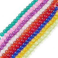 Crackle Glass Beads Strands&nbsp;CCG-Q001-6mm-M