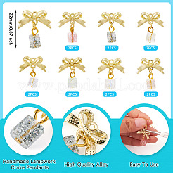 14Pcs 7 Colors Baking Paint Handmade Lampwork Crake Pendants&nbsp;PALLOY-TA00156