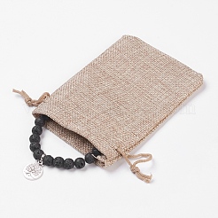 Natural Lava Rock Stretch Bracelets&nbsp;BJEW-JB03771-01