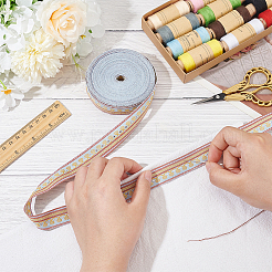 12.5 Yards Polyester Jacquard Flower Ribbon&nbsp;OCOR-FG0002-28B