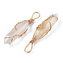 Natural Grey Agate Big Pendants&nbsp;G-T122-70F