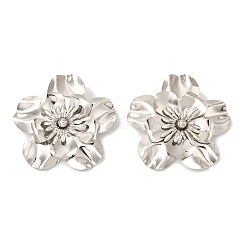 Flower Iron Stud Earrings&nbsp;EJEW-L096-003P