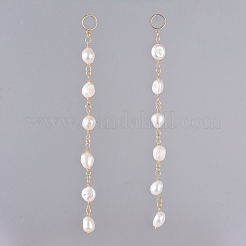 Natural Cultured Freshwater Pearl Dangle Earrings&nbsp;EJEW-JE03827-01