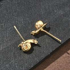Brass Stud Earrings for Women&nbsp;EJEW-F403-05G