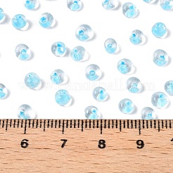 6/0 Inside Colours Transparent Glass Seed Beads&nbsp;X1-SEED-T007-07E