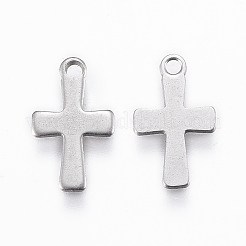 Tarnish Resistant 201 Stainless Steel Tiny Cross Charms&nbsp;STAS-L197-32P