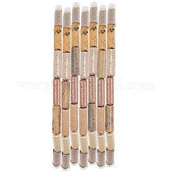 1 Strand Natural Picture Jasper Column Beads Strands&nbsp;G-PA0002-28