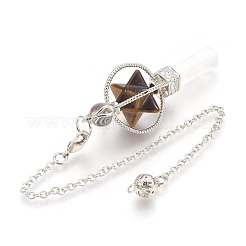 Natural Tiger Eye Dowsing Pendulums&nbsp;KK-F756-06D