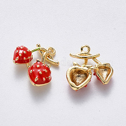 Brass Enamel Charms&nbsp;KK-BBC0012-37