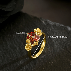 Brass Pave Cubic Zirconia Finger Rings for Women&nbsp;VD2246-4
