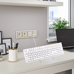 2Pcs 1-Tier Acrylic Keyboard Display Stands with Platinum Plated Iron Supports&nbsp;ODIS-CP0001-12B
