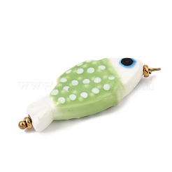 Handmade Porcelain with 304 Stainless Steel Pendants&nbsp;SA-CBA2018-05G-03