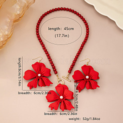 Alloy Flower Pendant Jewelry Set&nbsp;FS-WG6F8AE-01