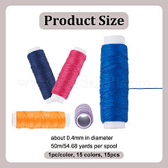 15Pcs 15 Colors Polyester Embroidery Thread&nbsp;DIY-OC0013-80