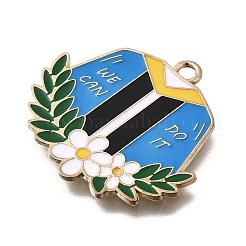 Alloy Enamel Pendants&nbsp;ENAM-D302-02KCG-03A