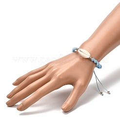 Adjustable Polyester Braided Bead Bracelet for Teen Girl Women&nbsp;BJEW-JB06878
