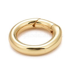 Rack Plating Brass Spring Gate Rings&nbsp;X-KK-M229-48G