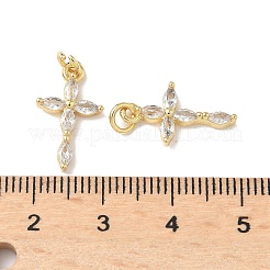 Brass Micro Pave Cubic Zirconia Pendants&nbsp;KK-Q068-49A-G