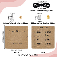 DIY Morse Code Bracelets Making Kits&nbsp;DIY-UN0008-17