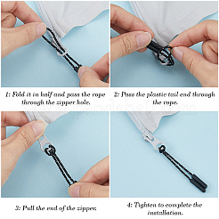 70Pcs 7 Colors Polyester Zipper Pull Rope&nbsp;FIND-CY0001-56