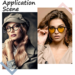 Imitation Leather & Suede Fabric Chains Neck Strap for Eyeglasses&nbsp;AJEW-GF0010-57
