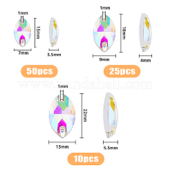 85Pcs 3 Style Sew on Rhinestones&nbsp;GLAA-FH0001-59