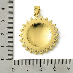 Brass Micro Pave Clear Cubic Zirconia Pendants&nbsp;KK-H472-46A-G