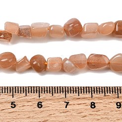 Natural Peach Moonstone Beads Strands&nbsp;G-P601-A19-02