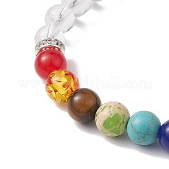 Raw Rough Natural Quartz Crystal Charm Bracelets&nbsp;BJEW-JB10298-03
