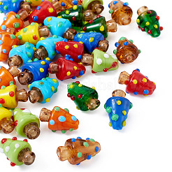 32Pcs 8 Colors Handmade Lampwork Bumpy Beads&nbsp;LAMP-BY0001-05