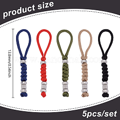 Umbrella Cord Polyester & Spandex Rope Keychain Carabiner&nbsp;HJEW-UN00092