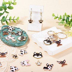 32Pcs 8 Styles Alloy Enamel Pendants&nbsp;ENAM-TA0004-18
