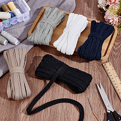 50M 5 Colors Flat Cotton Braided Cord&nbsp;OCOR-PH0006-79B