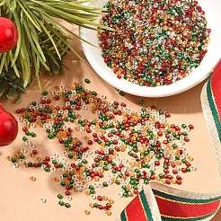 4 Colors 11/0 Christmas MIYUKI Round Rocailles Seed Beads&nbsp;SEED-X0058-17