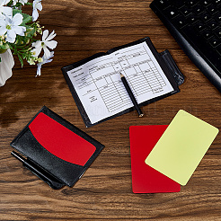 Imitation Leather Football Match Referee Red and Yellow Cards&nbsp;AJEW-WH0481-498