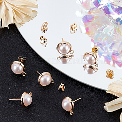 20Pcs Brass Stud Earring Findings&nbsp;KK-BBC0002-38