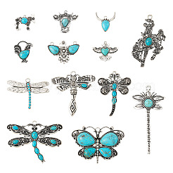 13pcs 13 style Tibetan Style Alloy Pendants&nbsp;FIND-TA0002-36