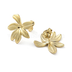 Ion Plating(IP) 304 Stainless Steel Stud Earrings&nbsp;EJEW-P258-34G