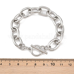 304 Stainless Steel Cable Chain Bracelets for Women&nbsp;BJEW-C129-08B-P