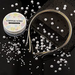 DIY Imitation Pearl Hair Band  Making Kits&nbsp;DIY-LS0003-76