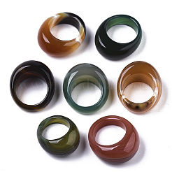 Natural Agate Rings&nbsp;G-N0326-033